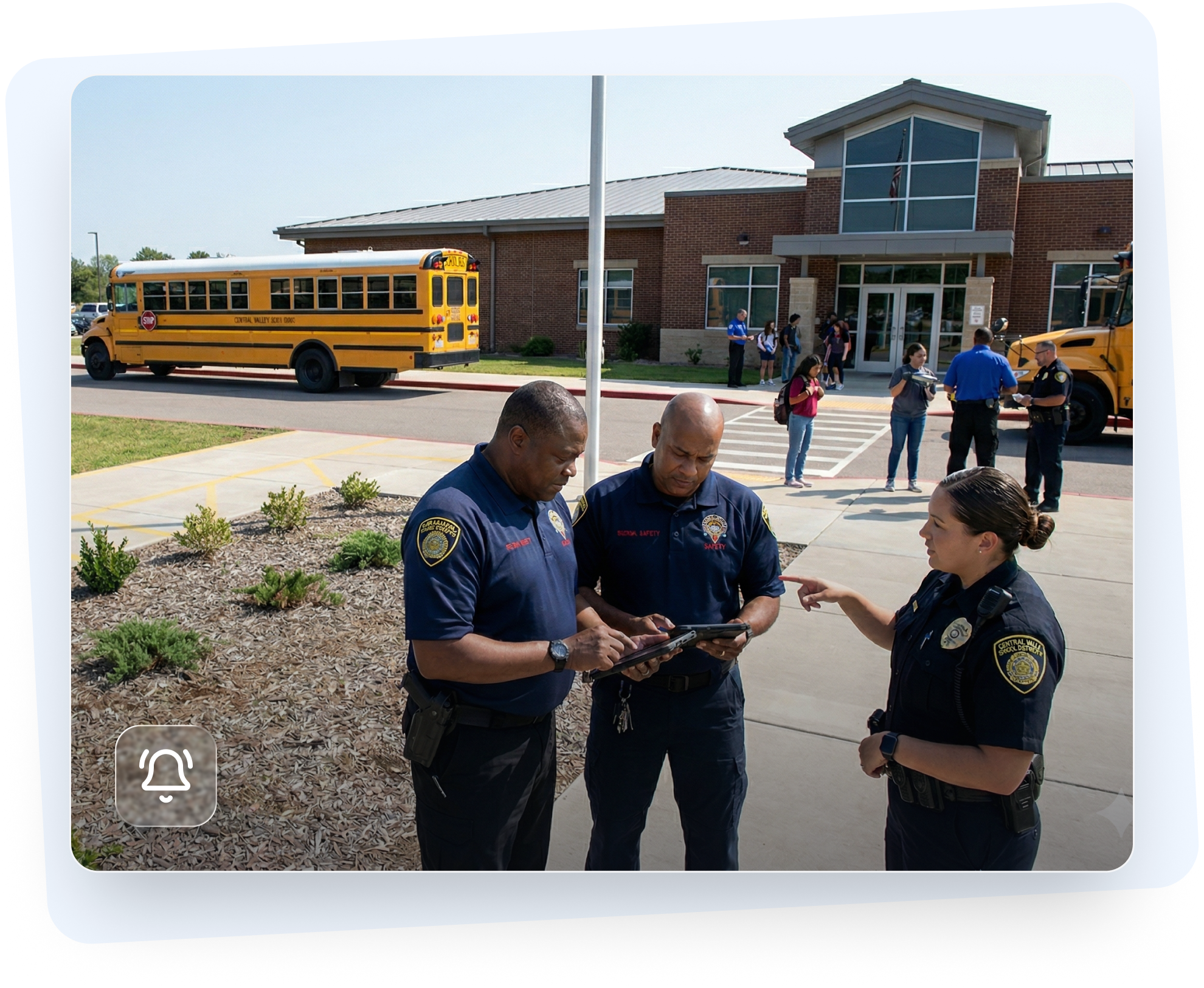 Police officers at school